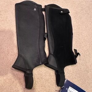 Ariat Black Leather and Suede Half Chaps